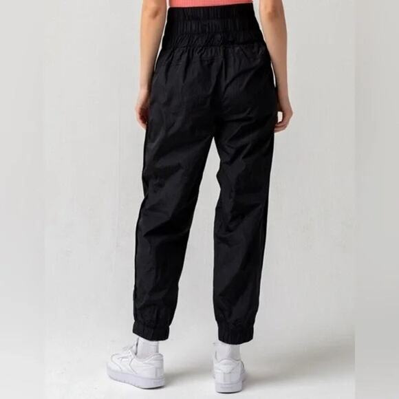 Free People FP Movement The Way Home Pants Large Nylon Track Pants Joggers Black - Picture 3 of 7